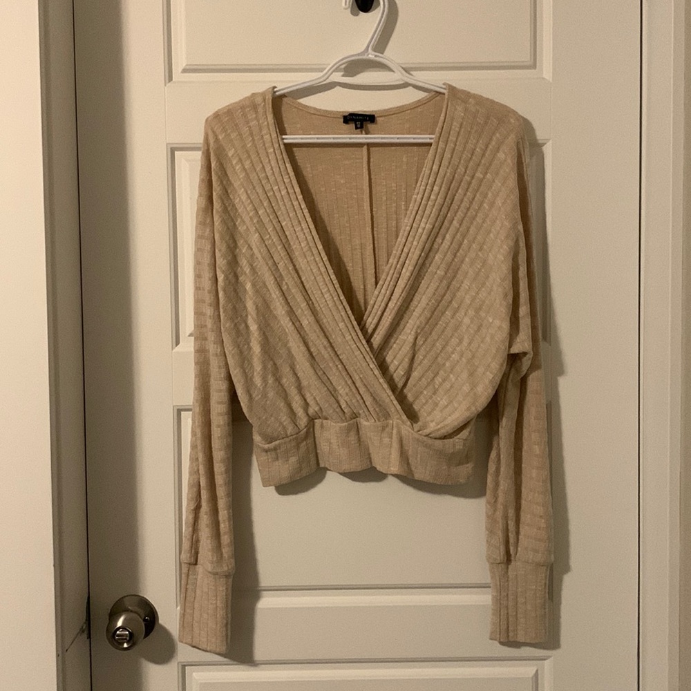 DYNAMITE Deep V Neck Sweater